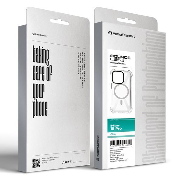Чохол ArmorStandart Bounce для Apple iPhone 15 Pro Clear (ARM74926) ARM74926 фото