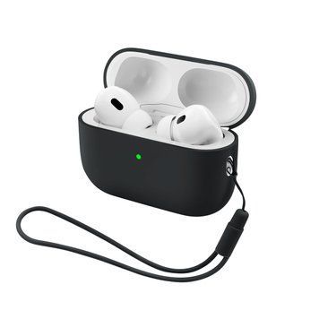 Чохол ArmorStandart Silicone Case with straps для Apple AirPods Pro 3 Black (ARM91276) ARM91276 фото