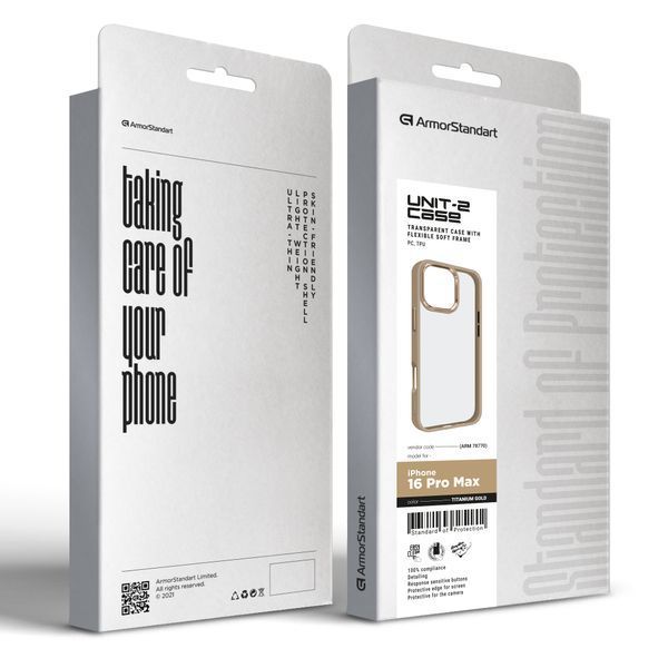 Чохол ArmorStandart UNIT2 для Apple iPhone 16 Pro Max Titanium Gold (ARM78770) ARM78770 фото