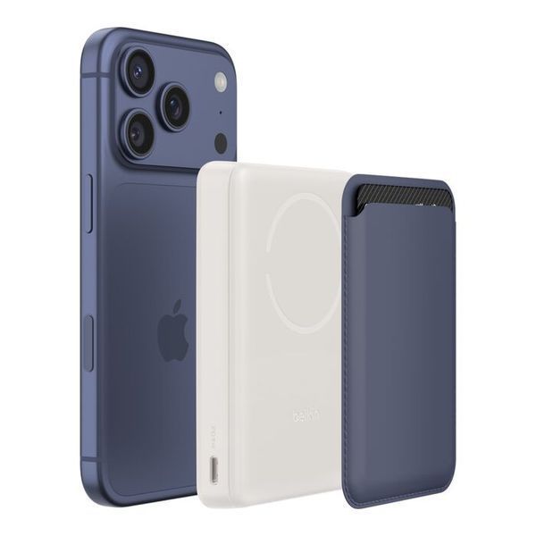 Акумулятор портативний літій-іонний Power Bank Belkin 10000мА·год, 20Вт/Qi2 7.5Вт, Slim Magnetic Ring, пісочний BPD017HQSA фото