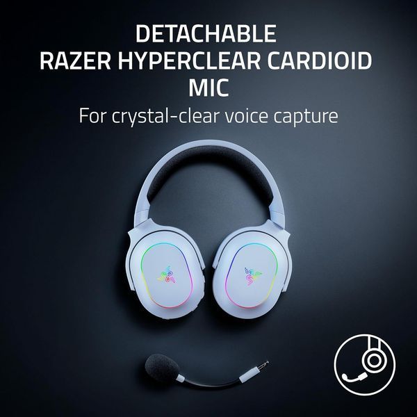 Гарнітура ігрова Razer Barracuda X Chroma, BT/WL, RGB, білий RZ04-05220200-R3M1 фото