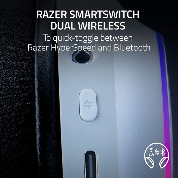 Гарнітура ігрова Razer Barracuda X Chroma, BT/WL, RGB, білий RZ04-05220200-R3M1 фото