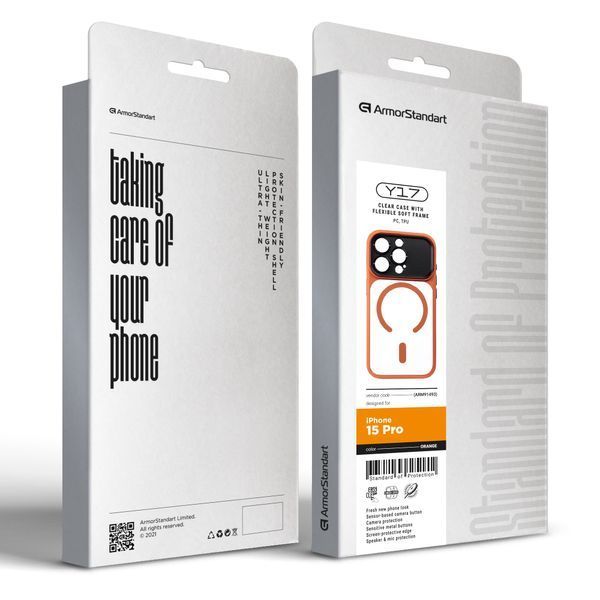 Чохол ArmorStandart Y17 MagCase для Apple iPhone 15 Pro Orange (ARM91493) ARM91493 фото