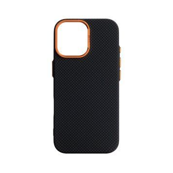 Чохол ArmorStandart LikeCarbon2 SE MagCase для Apple iPhone 17 Kevlar Black Orange (ARM89163) ARM89163 фото