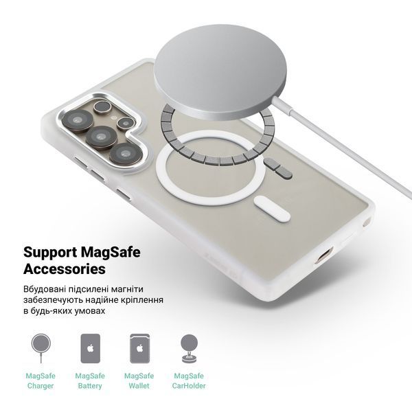 Чохол ArmorStandart Unit MagCase для Samsung S26 Ultra 5G Matte Clear Silver (ARM88811) ARM88811 фото