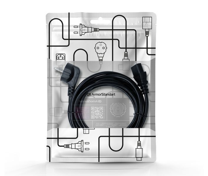 Кабель живлення ArmorStandart CEE 7/7 - С13 0,75мм 3м black (ARM74269) ARM74269 фото