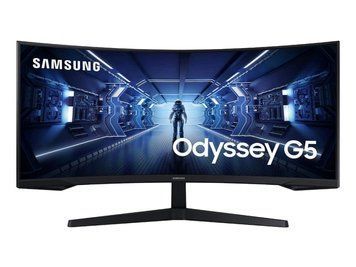 Монітор Samsung 34" Odyssey G5 C34G55TWW D-Sub, 2xHDMI, DP, VA, 3440x1440, 21:9, 165Hz, 1ms, CURVED LC34G55TWWIXUA фото