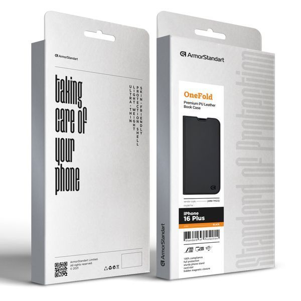 Чохол-книжка ArmorStandart OneFold Case для Apple iPhone 16 Plus Black (ARM79523) ARM79523 фото
