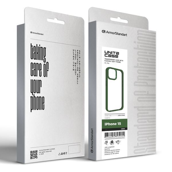 Чохол ArmorStandart UNIT2 для Apple iPhone 15 Green (ARM69968) ARM69968 фото
