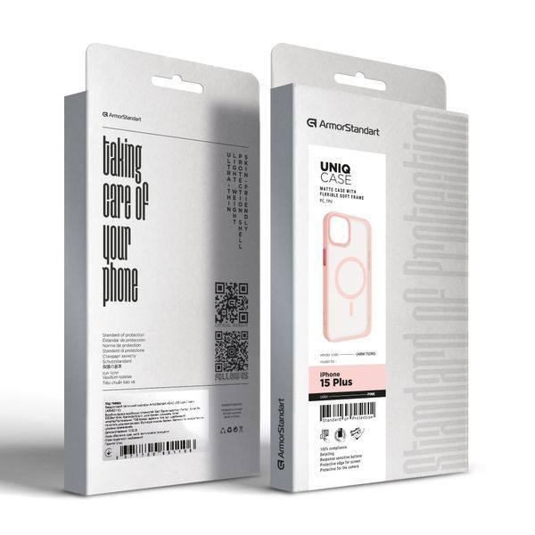 Чохол ArmorStandart Uniq Magsafe для Apple iPhone 15 Plus Pink (ARM75290) ARM75290 фото