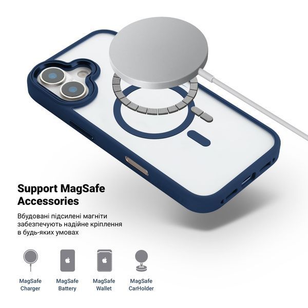 Чохол ArmorStandart Unit MagSafe для Apple iPhone 16 Plus Dark Blue (ARM79290) ARM79290 фото