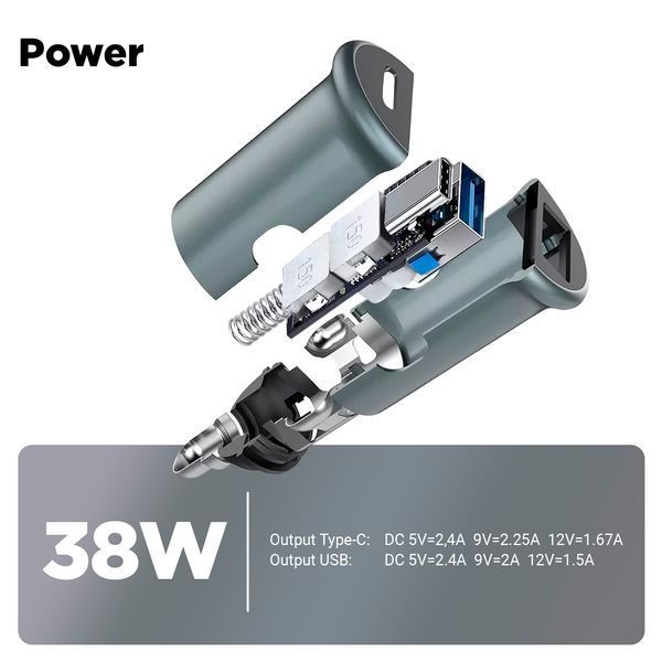 АЗП ArmorStandart USB Type-C PD20W + USB QC 3.0 Grey + кабель Lightning (ARM82460) ARM82460 фото