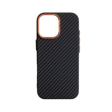 Чохол ArmorStandart LikeCarbon2 SE MagCase для Apple iPhone 17 Black Orange (ARM89160) ARM89160 фото