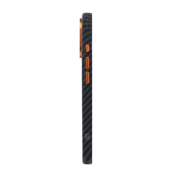 Чохол ArmorStandart LikeCarbon2 SE MagCase для Apple iPhone 17 Black Orange (ARM89160) ARM89160 фото