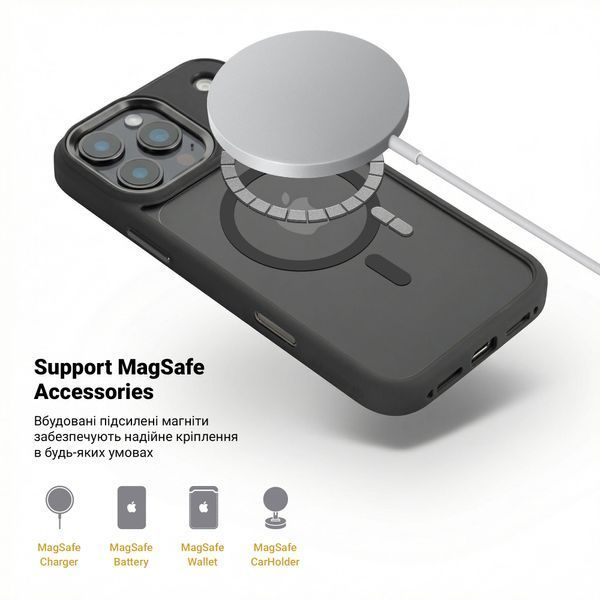 Чохол ArmorStandart Unit MagCase для Apple iPhone 17 Pro Max Black (ARM86297) ARM86297 фото