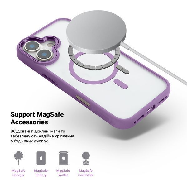 Чохол ArmorStandart Unit MagSafe для Apple iPhone 16 Plus Violet (ARM79295) ARM79295 фото