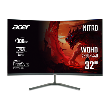 Монітор ACER ігровий вигнутий VA 31.5",2560*1440,180 Гц ED320QUS3bmiipx (UM.JE0EE.318) UM.JE0EE.318 фото