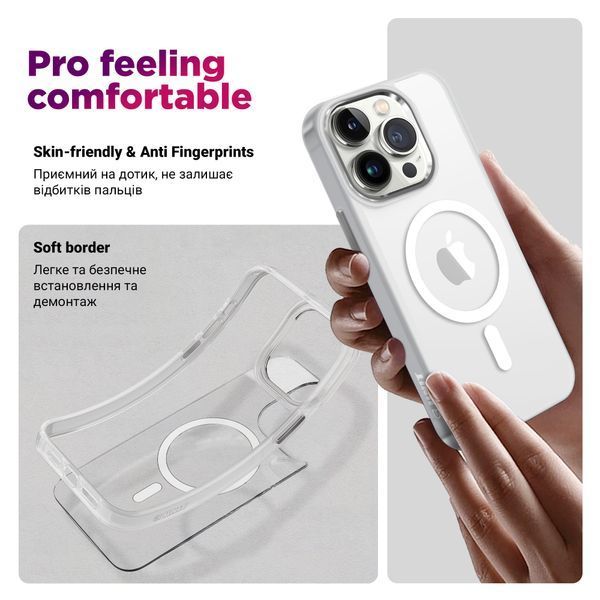 Чохол ArmorStandart Unit MagSafe для Apple iPhone 15 Pro Max Matte Clear Silver (ARM69350) ARM69350 фото