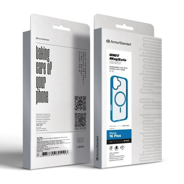 Чохол ArmorStandart Unit MagSafe для Apple iPhone 16 Plus Sky Blue (ARM79294) ARM79294 фото