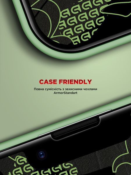 Захисне скло ArmorStandart Corning Black Icon для Apple iPhone 16e / 14 / 13 / 13 Pro (ARM79553) ARM79553 фото