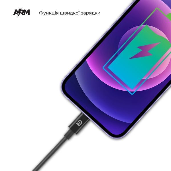 Кабель ArmorStandart AMD818BL Lightning to USB Cable 1.2m black (ARM64373) ARM64373 фото