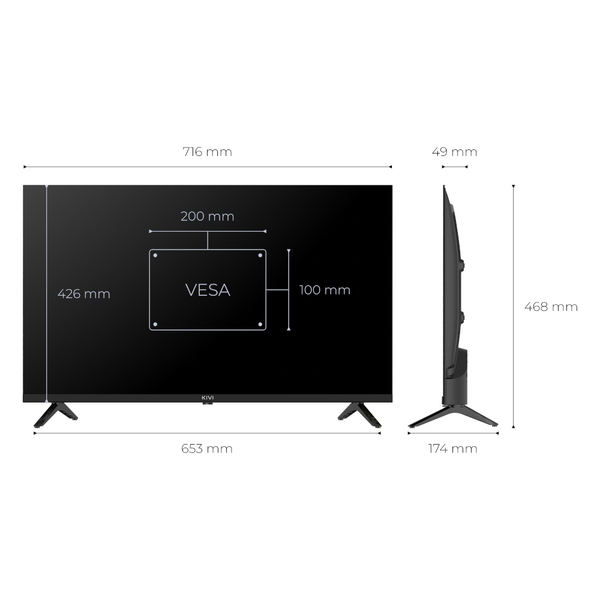 Телевізор KIVI 32", QLED, HD, VIDAA 32H9000HB (32H9000HB) 32H9000HB фото