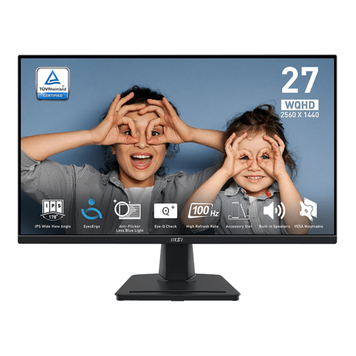 Монітор MSI IPS 27" WQHD (2560 x 1440) 1ms 100Hz 178/1 78/DP/2HDMI /Mic/HP/колонки 2*2W PRO MP275Q (PRO MP275Q) 3727410 фото