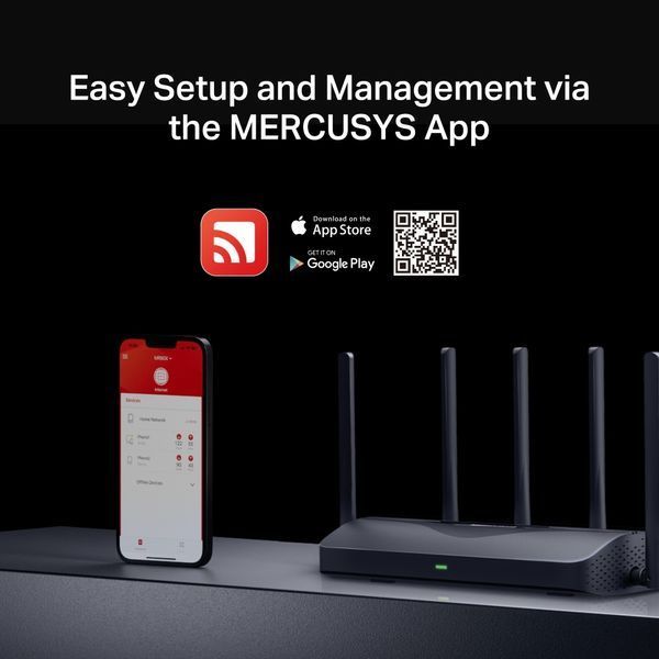 Мережеве обладнання MERCUSYS Бездротовий маршрутизатор , MR47BE MR47BE (MR47BE) MR47BE фото