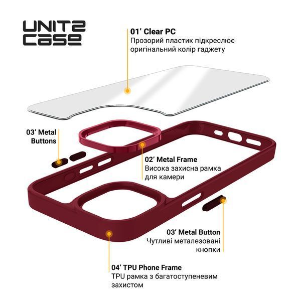 Чохол ArmorStandart UNIT2 для Apple iPhone 15 Marsala (ARM69971) ARM69971 фото