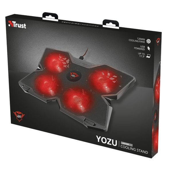 Підставка для ноутбука Trust GXT 278 Yozu, до 17.3", RED LED, чорний 20817_TRUST фото