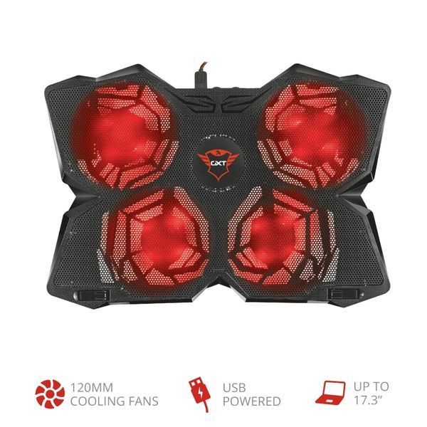 Підставка для ноутбука Trust GXT 278 Yozu, до 17.3", RED LED, чорний 20817_TRUST фото